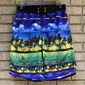 ROUTE 66 Tropical Swim Shorts Trunks